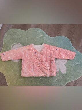 Kids’ Quilted Jacket (Pink dots printed)